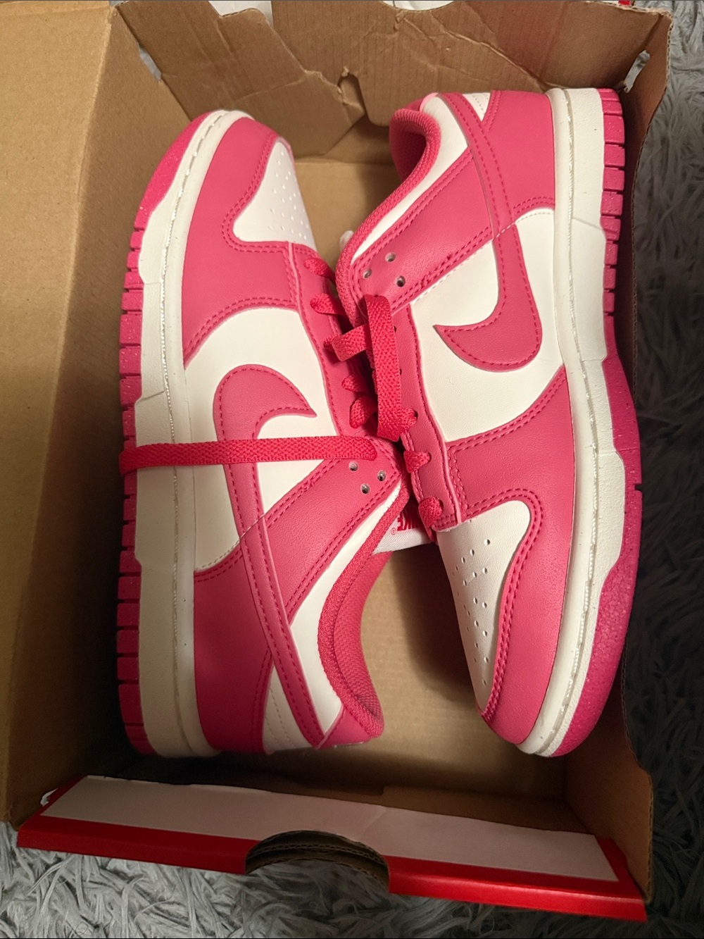 Women Pink and White Low-Top Sneakers - Casual Everyday Shoe